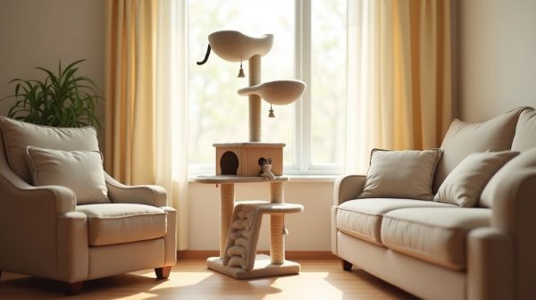 Confort et sécurité avec un arbre à chat adapté