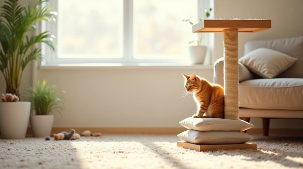 Confort et sécurité avec un arbre à chat adapté